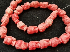 25pcs  Girl Head conch jewelry   pink shell beads  for earrings bracelet-necklace DIY 16inch 12-18mm