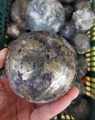 Rare Rough Pyrite Crystallized Sphere From Peru  Healing Stone  golden iron Gemstone cabochon 50-150mm(6")  1pcs