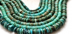 Rare Bronze Turquoise Heishi Tyre shape 10-15mm abacuse wheel slice  Beads  | Turquoise Beads | Smooth Turquoise Heishi Beads Necklace