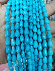 350strands  blue  turquoise beads drop pear teardrop   loose beads 8x12mm 16inch For earrings-necklace-bracelet charm bead