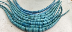20strands 17inch Turquoise stone Heishi Wheel  Spacer Beads blue stone turquoise necklace chain bead 8mm to 16mm--free ship