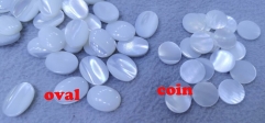 10pcs White Mother of Pearl Shell Round,Oval Egg Natural Mother of Pearl Beads, Disc coin roundel cabochons-cabohon DIY 10mm-20mm