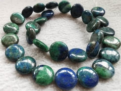 10mm 12mm 14mm 16mm lapis chrysocolla gemstone 16" strand  coin disc roundel beads