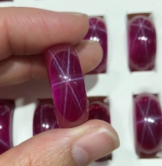 Rare star flashy Smooth Polished~~Ruby Corundum Gemstone Rings Circle  Round Beads Ruby Round 8-9US 1pcs