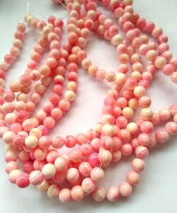 Strong Queen pink conch jewelry round ball red shell beads 6mm 8mm 10mm 12mm 16inch for bracelet-necklace DIY