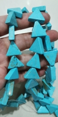 16inch Strand --blue Turquoise Triangle Beads, point Spacer Beads, 14-16mm loose beads for jewelry making