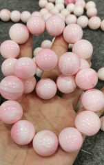 23pcs 20mm genuine pink Queen conch jewelry round ball red shell beads for bracelet-necklace DIY 8inch