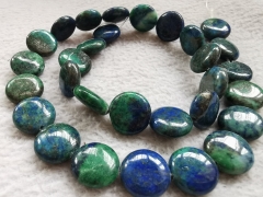 10mm 12mm 14mm 16mm lapis chrysocolla gemstone 16" strand  coin disc roundel beads