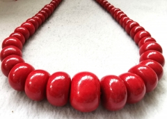 20inch Orange Coral Beaded Jewelry Red Corals Gift For  Necklace Minimalist Coral Necklace Rondelle Corals