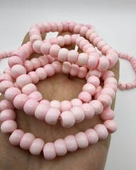 Queen Conch 8x10mm Shell barrel Beads bracelet 8inch - Pink Shell MOP Drum Beads-Jewelry Making Supply-Spacer Beads