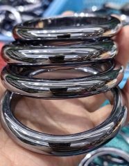 Natural Hematite Stone bangles NON Magnetic Healing purple black silver blue gemstone band circle round Witchcraft Wicca pagan healing