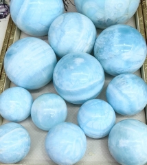 Large Genuine LARIMAR Crystal Sphere - Crystal Ball,20-100mm(4") 1PCS Housewarming Gift, Home Decor,blue ocean Gemstone