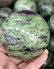 Natural Apatite Ruby and Zoisite Sphere - Lapis Lazulie Heart Chakra Rose Quartz sphere,reiki Healing, Home decoration 20-100mm(4") 1PCS