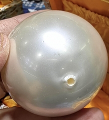 Sea Pearl Crystal Sphere - Crystal Ball,20-100mm(4") 1PCS Housewarming Gift, gold pearl  Home Decor, Gemstone