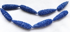 Large Pink red Conch Lapis lazulie charm Bone white Lotus drops, 40X15mm 15inch 3D cube teardrop beads, jewelry making DIY