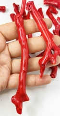 Rare Large Red Coral branch pendants 40-100mm 4inch 1pcs  Freeform bar beads for jewerly making