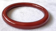 Aka Red Coral bangle, Round Circle Coral Bangle hand made varnish coated, 54-62mm 1pcs Jewelry gift