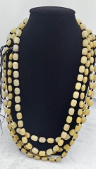 4strands knot clasp neck necklace | bead jewelry | knotted cord necklace  extral  fee$100