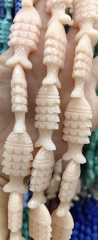 Large Pink Conch Shell (Made Of Powder Of Shell, Color Is Enhanced) Double Fish Pendant Bead Green Aniamals 40x15mm 15.5inch
