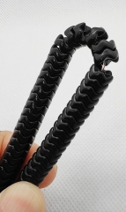 Black jet White blue mixed Turquoise Magnesite Beads 6mm 8mm 10mm Wave  Rondelle Wheel Abacuse 15.5" Strand for jewelry making