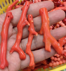 Large  Orange Red Coral jewelry 40-100mm(4") Branch pendnat freeform Focal Loose beads DIY 1pcs