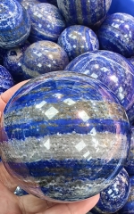 Genuine Lapis Lazuli Sphere 20-250mm(10")  Ball Rock Gold lapis gemstone gift wood Stand 1pcs