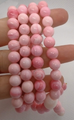 Genuine Pink Conch Pearl Necklace Natural Product, 6mm 8mm 10mm 12mm 14mm mala round beads 15inch