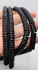 Black jet White blue mixed Turquoise Magnesite Beads 6mm 8mm 10mm Wave  Rondelle Wheel Abacuse 15.5" Strand for jewelry making