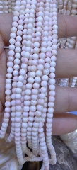 Genuine Pale Pink Conch Pearl Necklace Natural Product, 4mm 6mm 8mm 10mm ball mala round beads 16inch