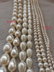 10X14 mm 20 inches long with a magnetic clasp. strung and knotted.