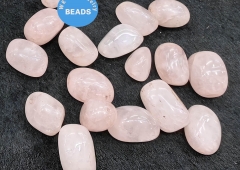 20pcs Genuine Natural Rose Quartz Loose Beads Bicone Barrel Drum Gemstone freeform Nugget Tumbled Stone  Pink Crystal  Healing Stone earring