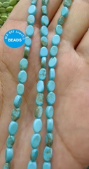 16" natural white Turquoise beads, 6-20mm blue,red ,rainbow Egg loose gemstone beads, natural stone, Jewelry Making