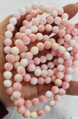 Violet Cherry  Pink Queen Conch Bracelet  Round Pears  6mm 8mm 10mm 8inch jewelry  bracelet for gift