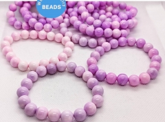 Violet Cherry  Pink Queen Conch Bracelet  Round Pears  6mm 8mm 10mm 8inch jewelry  bracelet for gift