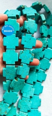 15inch Stone Turquoise Cabochons 20mm 25mm 30mm 35mm Cross Gemstone bead for   Jewelry Making