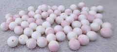 Half Drilled--Genuine Queen Conch Round A Grade 6mm 8mm 10mm for earrings focal DIY 12pcs