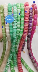 Bulk 15.5inch Green jadeite round beads, Red Jade Rondelle Heishi Rice Egg Oval Round Jadeite  gemstone, semi-precious stone