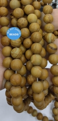 16" St  Genuine Mookaite Round Beads Matte Yellow  Wood Stone  6mm 8mm 10mm 12MM Loose Bead