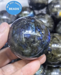 Natural Rainbow Labradorite Ball,Obsidian Sphere,Home Decoration Quartz Crystal Healing Gift,Mineral Home Decoration  20-100mm(4") 1pcs