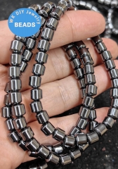 Natural Hematite Bracelet,Column Bar Tube  Bracelet , Hematite Crystal, Bracelet,  Metaphysical Crystals, Round Stones Gemstone Loose GIFT
