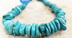 17inch Freefrom Chips  turquoise Gemstone Necklace ,  10-16mm Heishi Rondelle Abacuse Beads   Craft Supplies for jewelry making