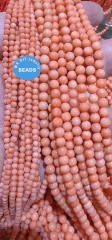 Pink Red Orange Coral Beads 3-16mm  15.5" full strand Round ball Red Coral Bamboo Coral Beads  Loose Coral Beads supplies