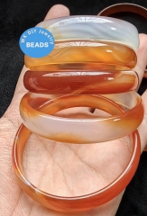 Natural Red Agate Bangle 50-68mm Chalcedony Bracelet Baby Lucky Agate Gemstone woman man band Protective  Wealth  Calming Bangle Gift  1PCS