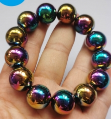 Large Hematite Bracelet, Hematite Bracelet , Hematite Crystal, Bracelet, Zodiac Bracelet, Metaphysical Crystals, Round Stones Gemstone Loose