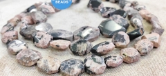 15" strand  Faceted Slab Pink Black  turquoise 15-52mm freeform slab slice beads Chunky Belt Nugget Gemstone beadss | Loose Beads