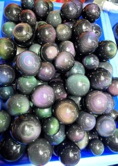 Natural Rainbow Labradorite Ball,Obsidian Sphere,Home Decoration Quartz Crystal Healing Gift,Mineral Home Decoration  20-100mm(4") 1pcs