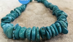 17inch Freefrom Chips  turquoise Gemstone Necklace ,  10-16mm Heishi Rondelle Abacuse Beads   Craft Supplies for jewelry making