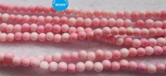15.5" Genuine Baby Pink Queen Conch Round Pears AA Grade 6mm 8mm 10mm  12mm 14mm 16mm Loose beads for jewelry making