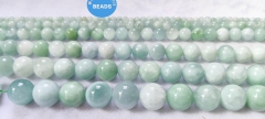 16" Natural Burmese Jade Beads Round spacer jadeite stone beads 4-16mm Natural jade stone, Amulet beads, wholesale jadeite loose beads AA