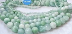 16" Natural Burmese Jade Beads Round spacer jadeite stone beads 4-16mm Natural jade stone, Amulet beads, wholesale jadeite loose beads AA